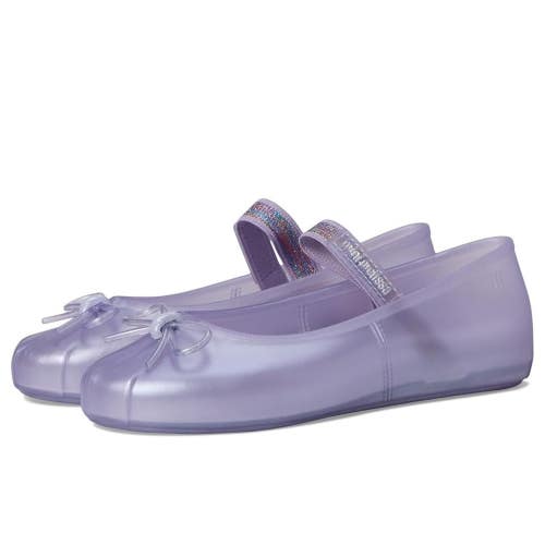 Mini Melissa Sophie Ballet Flats Girls US 3 Pearly Lilac Bow Slip On HTAT1743