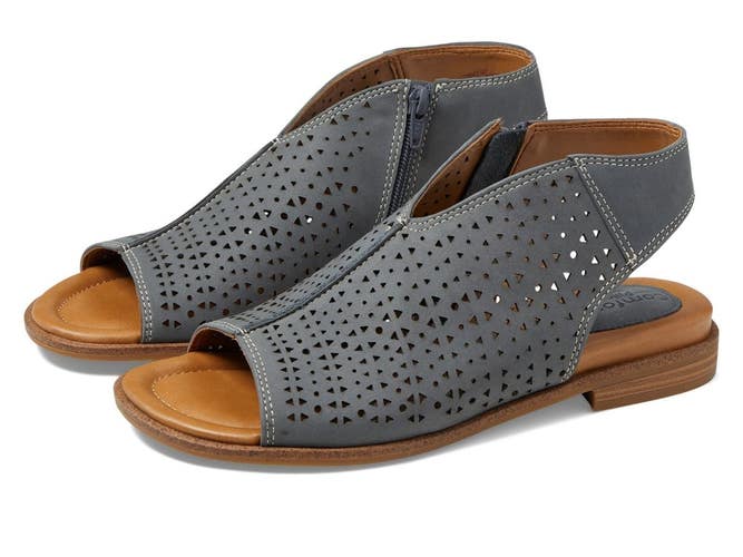 Comfortiva Delsie Sandals Women's 6.5M Denim Leather Open Toe Slingback HTAT1771