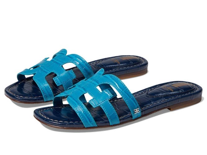 Sam Edelman Bay I5506S5402 Sandals Girls 12 M Milos Blue Leather Slide HTAT1760
