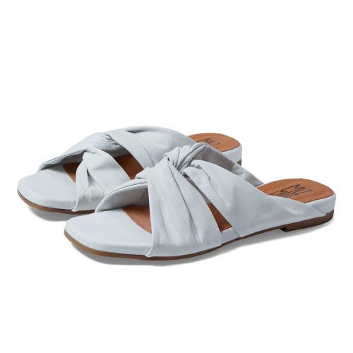 Miz Mooz Paparazzi Sandals Women's 5.5-6 B White Leather Slip On Slide HTAT1772