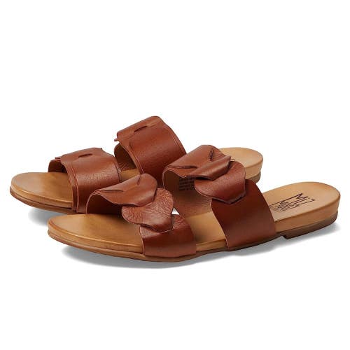 Miz Mooz Aphrodite Sandals Women's US 6 B Brandy Leather Slip On Slide HTAT1735