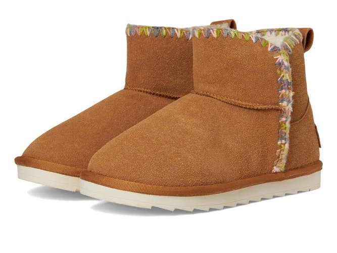 Mia Rubye LGK1050 Girls US 5 M Chestnut Suede Faux Fur Lined Snow Boots HTAT1863