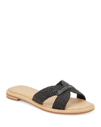 Dolce Vita Atomic Sandals Women's US 6 M Black Open Toe Slip On Slide HTAT1785