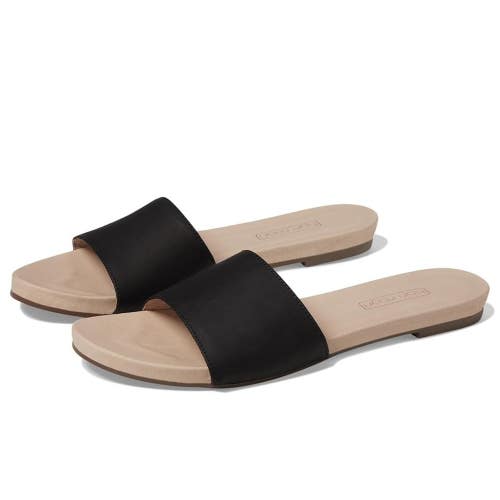 Hari Mari Sydney Sandals Women's US 7 M Black Leather Open Toe Slide HTAT1745