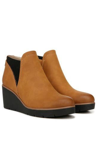 Soul Naturalizer Affirm Boots Women 9.5 B Brown Wedge Heel Ankle Bootie HTAT1791
