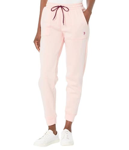 U.S. Polo Assn. Jogger Pants Womens XL Nude Pink Drawstring Patch Pocket FROG725