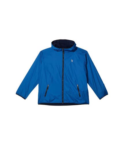 U.S. Polo Assn. Jacket Men's 3X Blue Whale Fleece Long Sleeve Hooded FROG749