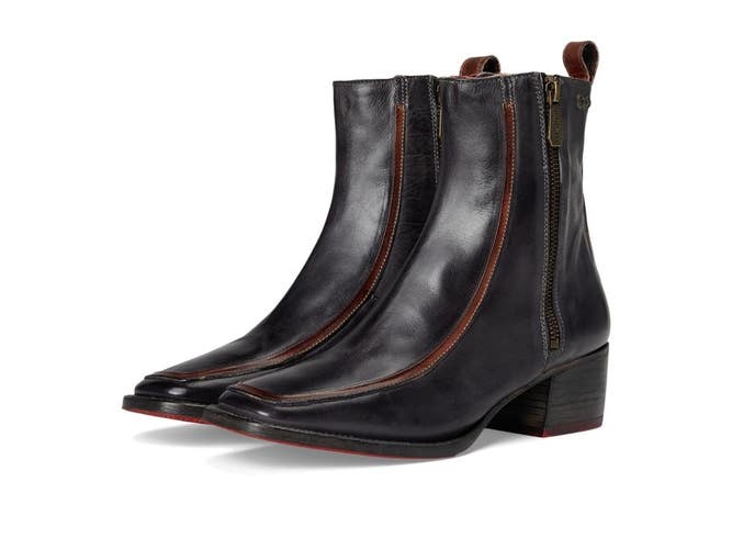 Bed Stu Bitsy Boots Women's US 7.5 M Black Square Toe Ankle Bootie ZOGG3688