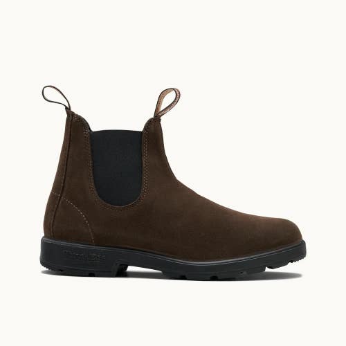 Blundstone 2410 Boots Men's 8.5 M Brown Suede Round Toe Ankle Chelsea ZOGG3739