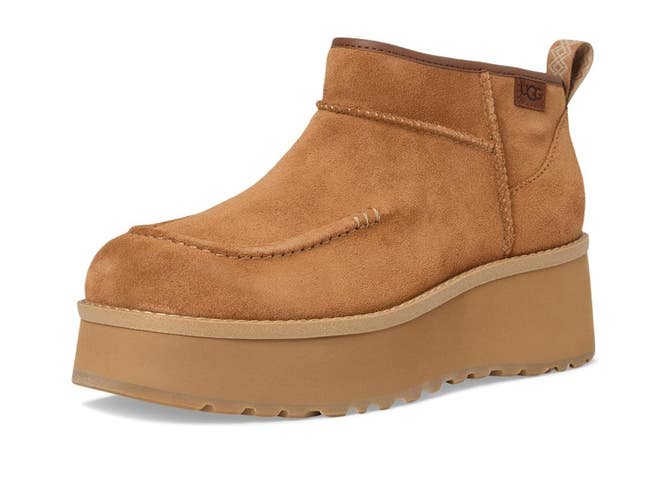 UGG Cityfunc Ultra Mini 1158193-CHE Women 8.5 B Brown Suede Ankle Boots ZOGG3795