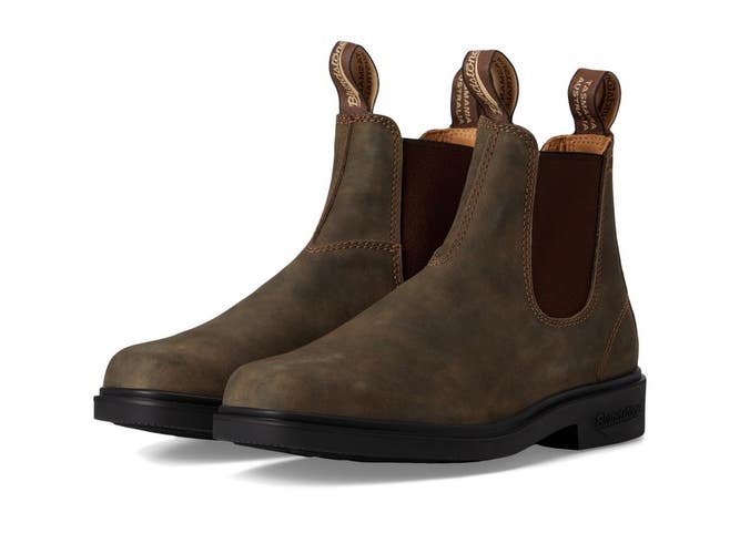 Blundstone 1306 Boots Men's US 10 M Rustic Brown Leather Ankle Chelsea ZOGG3791