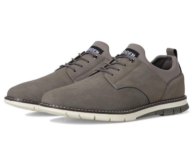 Steve Madden Mleddon Oxford Men's 9 D Gray Suede Round Toe Dress Shoes ZOGG3656