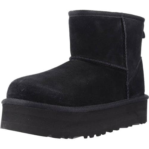 UGG Classic Mini 1143700K-001 Boots Girls US 6 M Black Suede Platform ZOGG3719