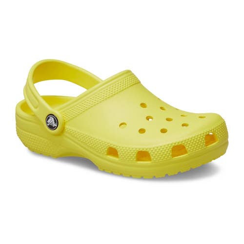 Crocs Classic 206991-77J Clog Kids Cyber Yellow Perforated Comfort Shoes JAX2147