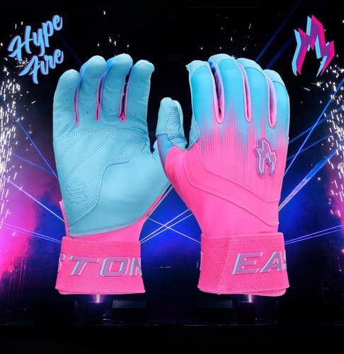 New ADULT LOCKED IN FIRE WALK OFF BATTING GLOVES 11834-EASE00751564