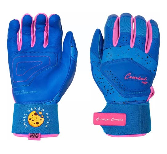 New COMBAT COOKIE JAR BLUE ADULT BATTING GLOVES 11834-RAWC00720325