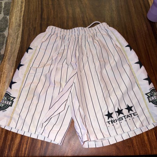 Tri state lacrosse shooting shorts White Large Men's Shorts (Used)