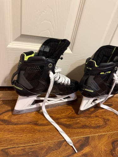 2024 Bauer Elite Hockey Goalie Skates Regular Width Pro Stock Size 1 (Used)