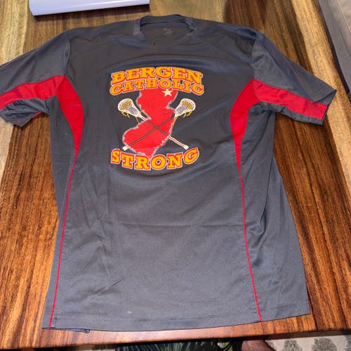 Bergen Catholic Lacrosse Jersey 
Gray Large Men's Shirt (Used)