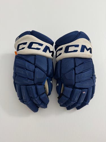 Used 14" CCM HGPJSPP Pro Stock Hockey Gloves - Royal/White