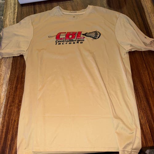 CBL central Bergen lacrosse Gold Large Men's Shirt (Used)