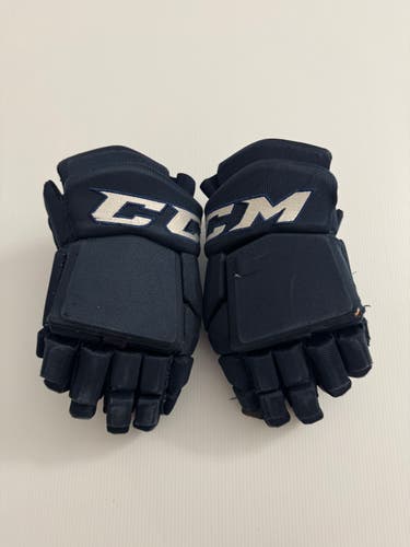 Used 14" CCM HGTKPP Pro Stock Hockey Gloves - Navy