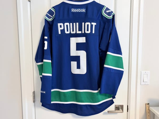 Reebok Vancouver Canucks Derrick Pouliot Blue Orca Jersey Size XL Extra Large