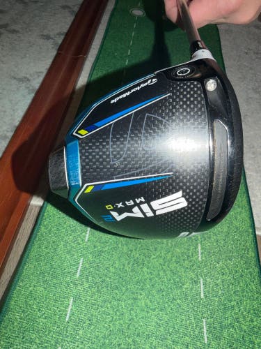 Men's TaylorMade SIM2 MAX-D Left Handed Driver 10.5 Loft (Used) DRIVER HEAD ONLY w HC