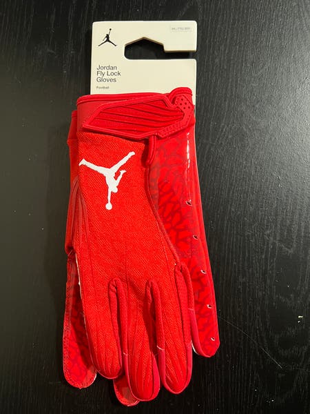 Nike Jordan Fly Lock Football Gloves Receiver Size XXL Red / White