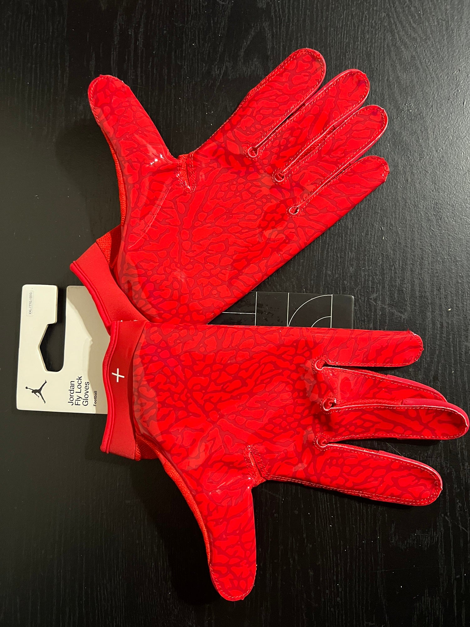 Nike Jordan Fly Lock Football Gloves Receiver Size XXL Red / White