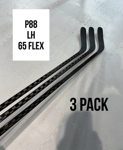 Senior(3x)Left P88 65 Flex 63” ProBlackStock™ Unbranded Blackouts Pro Stock Nexus Hockey Sticks