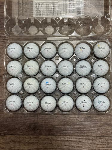 24 Titleist Pro V1x Golf Balls - 4A Near-Mint Condition