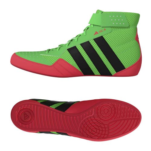 Adidas HVC Plus Screaming Green/Black/Pink Youth Wrestling Shoes NEW
