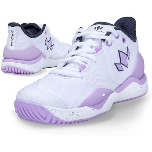 Diadem Women's Court Burst Hard Court Shoe - White/Purple / 5.5