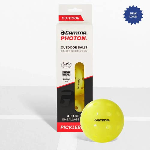 Gamma Photon Outdoor Pickleball - 3-Pack