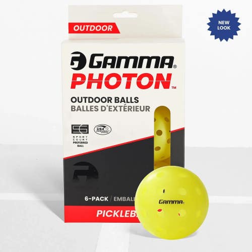 Gamma Photon Outdoor Pickleball - 6-Pack