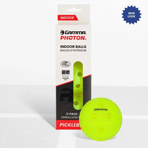 Gamma Photon Indoor Pickleball - Green / 3-Pack