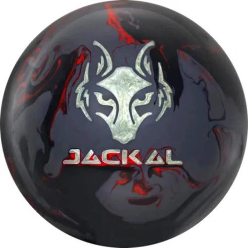 Motiv Jackal Onyx Solid Black/Gray/Red Bowling Ball, Pro Bowling Ball