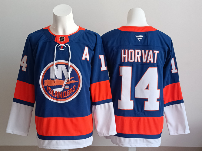 Men's New York Islanders Bo Horvat 14 Stitched Blue Jersey Ice Hockey Jersey size 50
