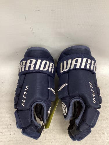 Used Warrior ALPHA Youth Gloves Navy Blue 9" 11851-S000051744