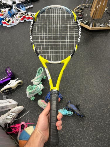 Used Dunlop 5 HUNDRED AERO GEL Adult Tennis Racquet Yellow 4 1/4" 11337-S000496541