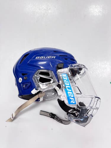 Used Bauer RE AKT Helmet Full Visor Combo Royal Blue SM 11860-S000315442