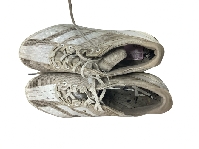 Used Adidas ADIZERO Adult FB Cleats White Senior 10 11613-S000189593