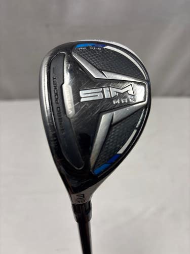 Used Taylormade SIM MAX Mens Hybrid Club LH 3 Hybrid 11490-S000277323
