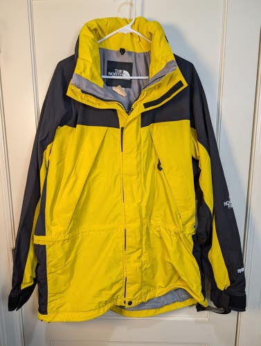 Vtg 90s The North Face Hydroseal Jacket Mens XL  Mountain Guide Yellow Black