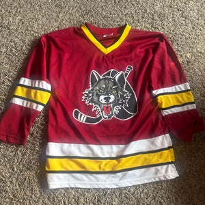 Red 2010s Chicago wolves youth large Jersey (New)