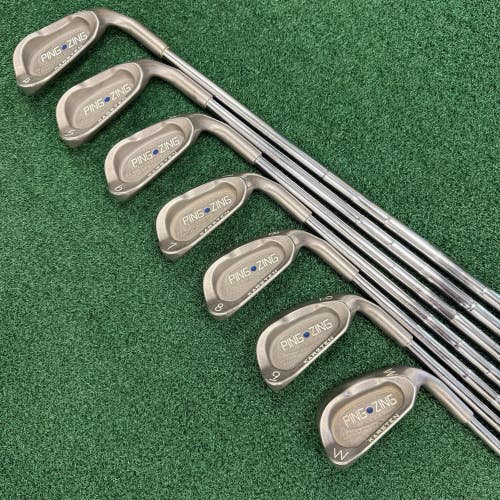 PING Zing Blue Dot Iron Set 4-PW MRH Stiff Flex KT-M Steel  Matching #'s +1"