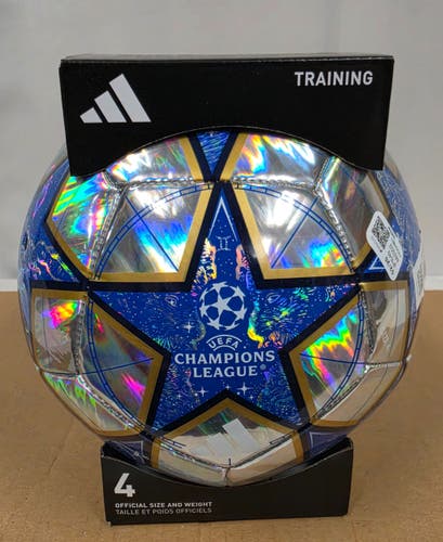 NEW Adidas UCL Training 25/26 League Stage Foil Soccer Ball - Size 4 (JP1549)