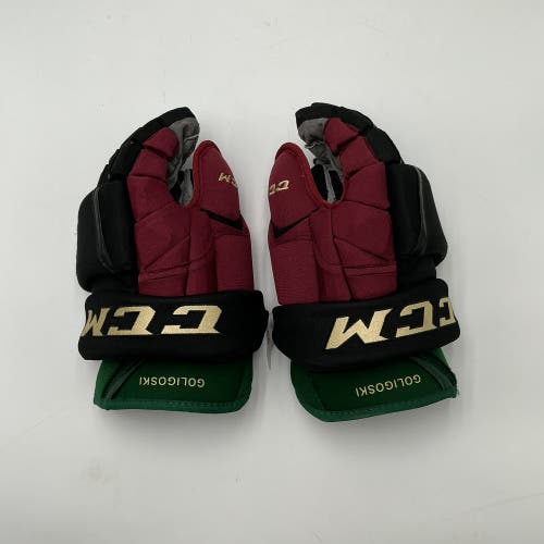 Lightly Used Arizona Coyotes Gologoski CCM 14" Pro Stock HG12 Gloves