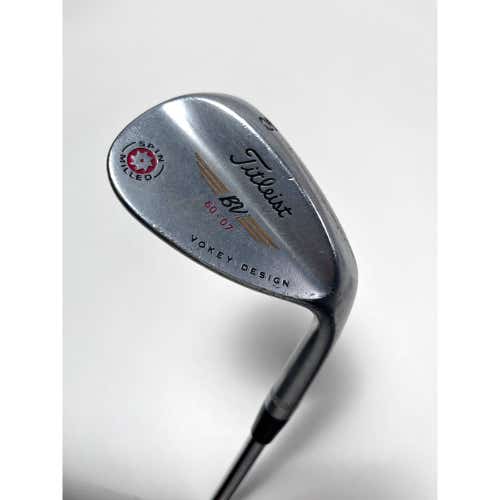 Titleist Vokey Spin Milled Chrome 2009 Lob Wedge LW 60* 7 Bounce Wedge RH